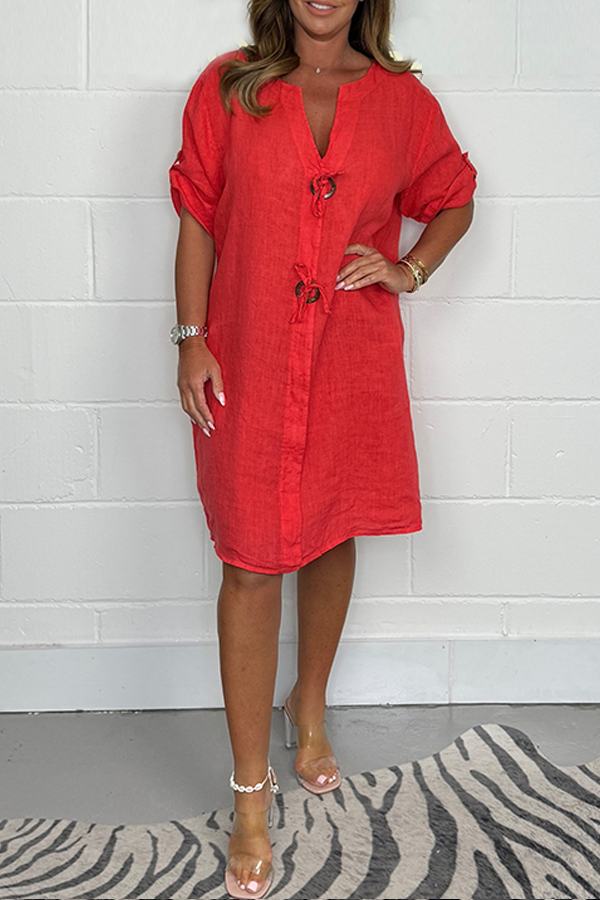 Sophie Button Tunic Dress