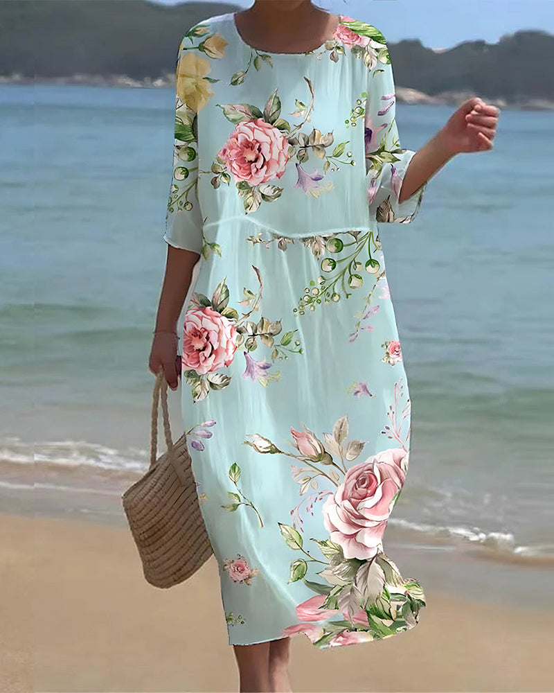 Amara Floral Midi Dress