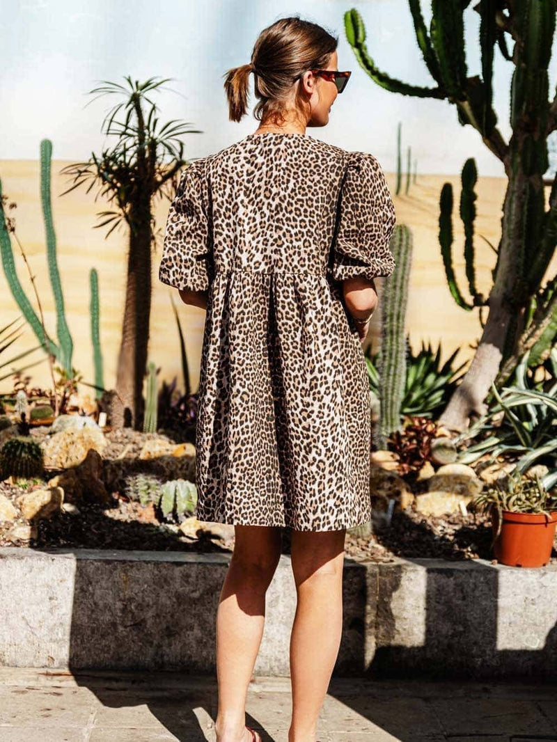 Leona Leopard Print Dress