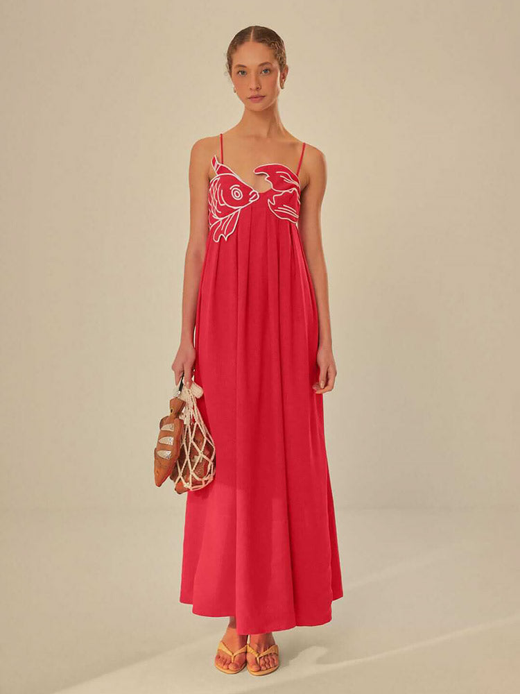 Marina Red Maxi Dress