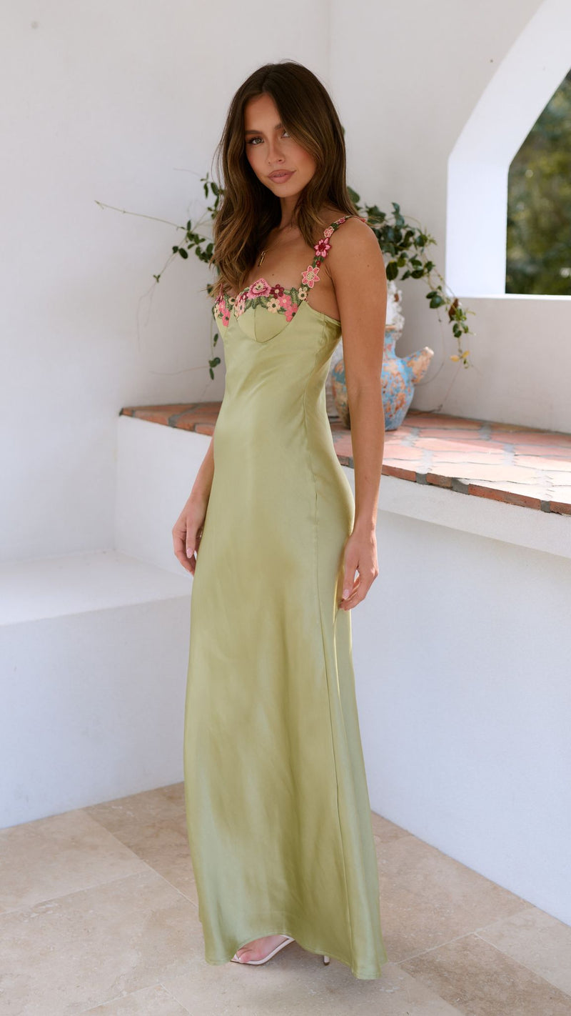 Clara Maxi Dress with Flower Detail