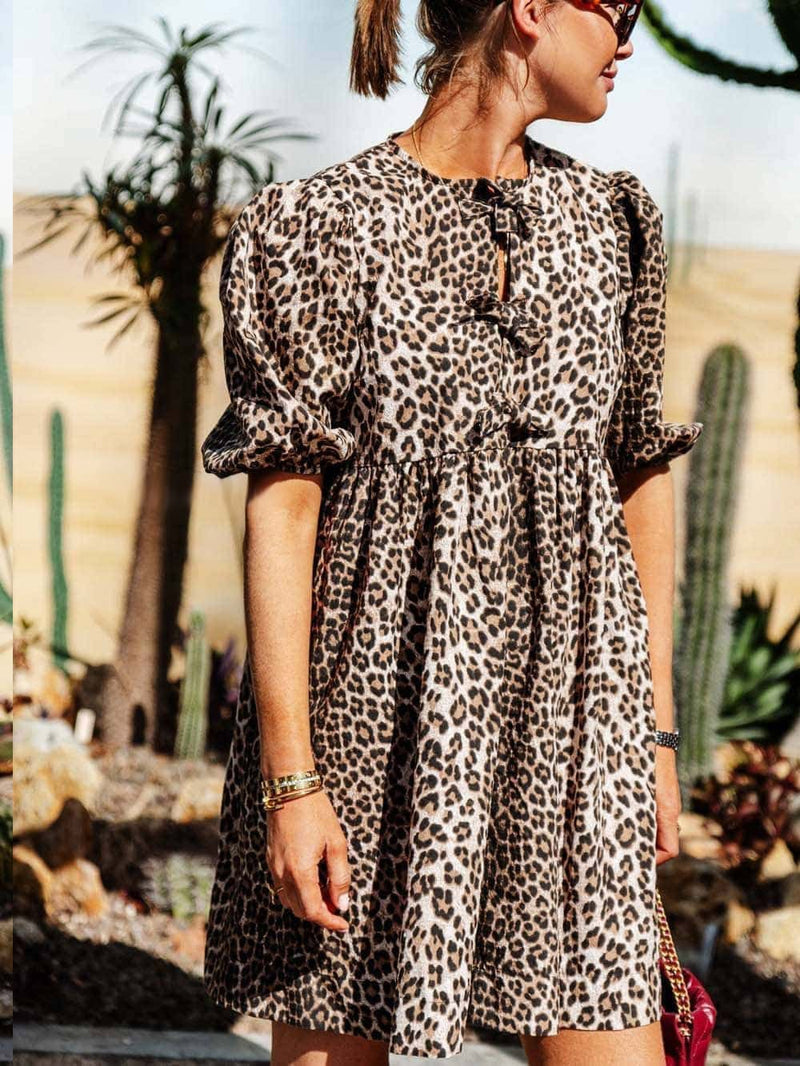 Leona Leopard Print Dress