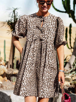 Leona Leopard Print Dress