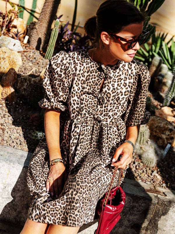 Leona Leopard Print Dress