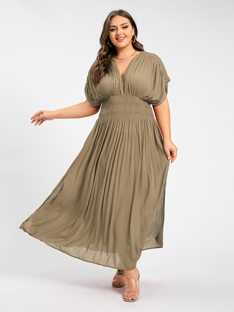 Seraphina V-Neck Curvy Maxi Dress