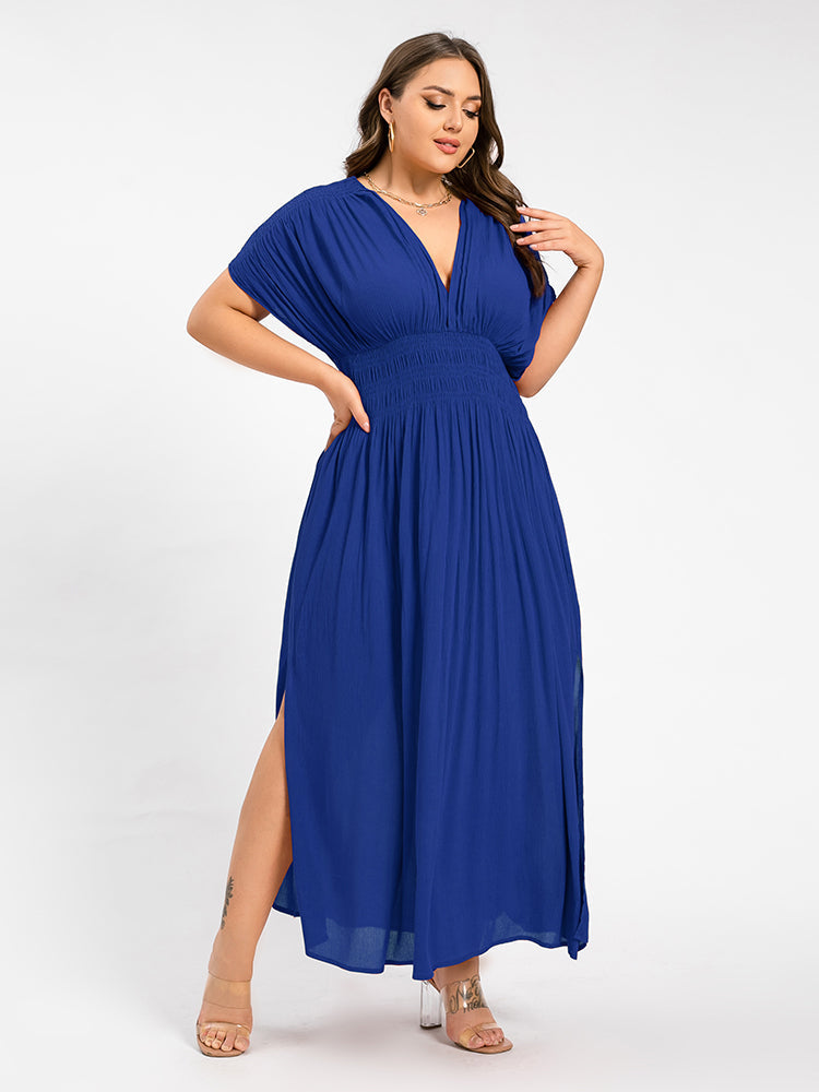 Seraphina V-Neck Curvy Maxi Dress