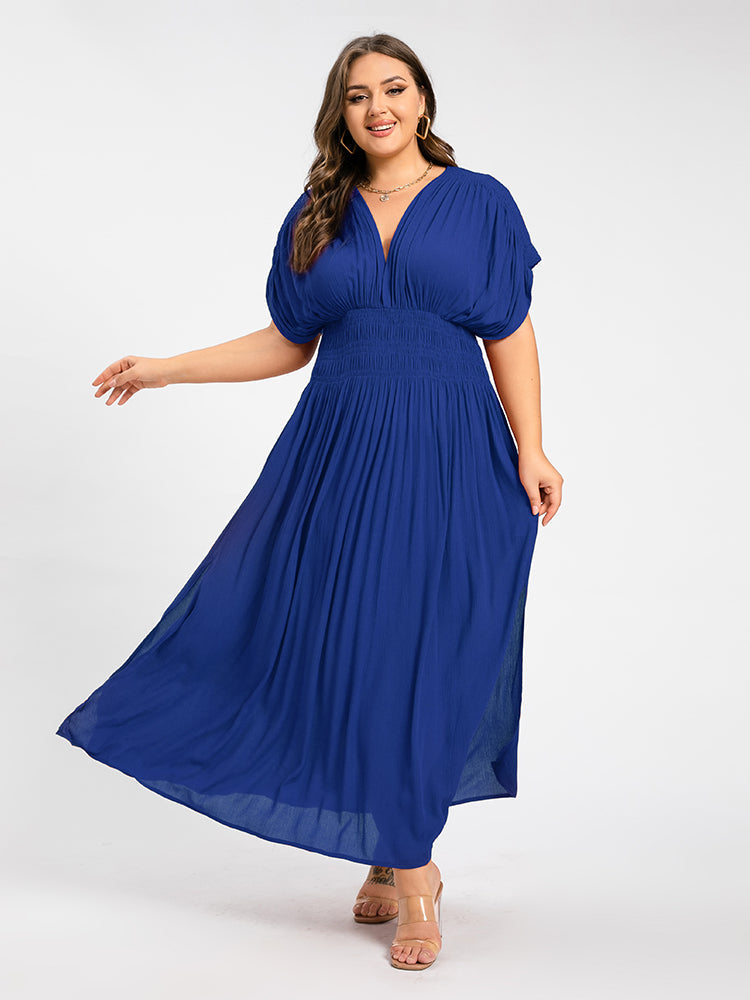 Seraphina V-Neck Curvy Maxi Dress