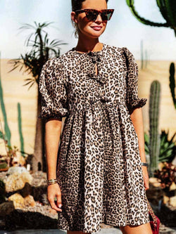 Leona Leopard Print Dress