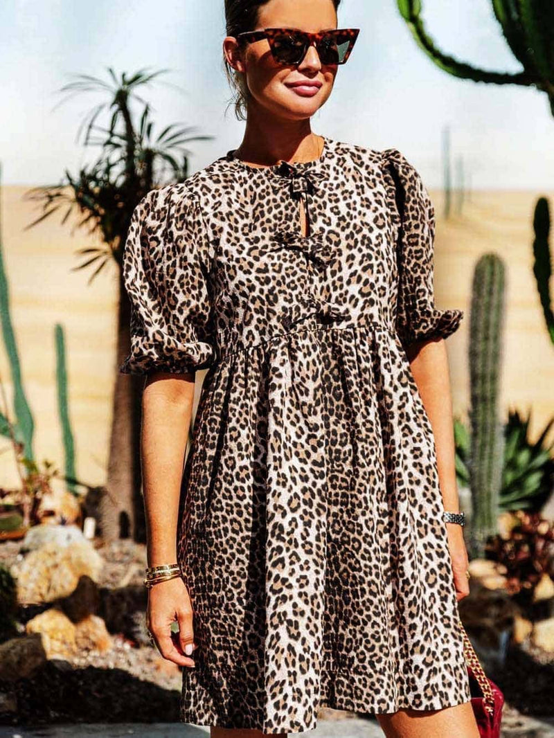 Leona Leopard Print Dress