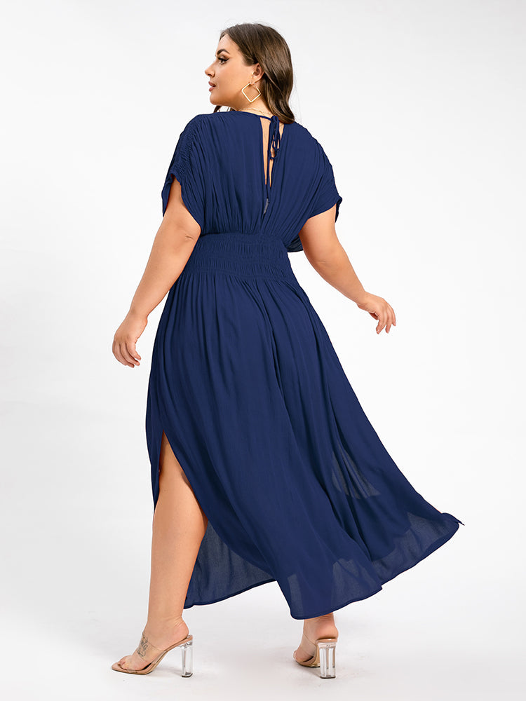 Seraphina V-Neck Curvy Maxi Dress