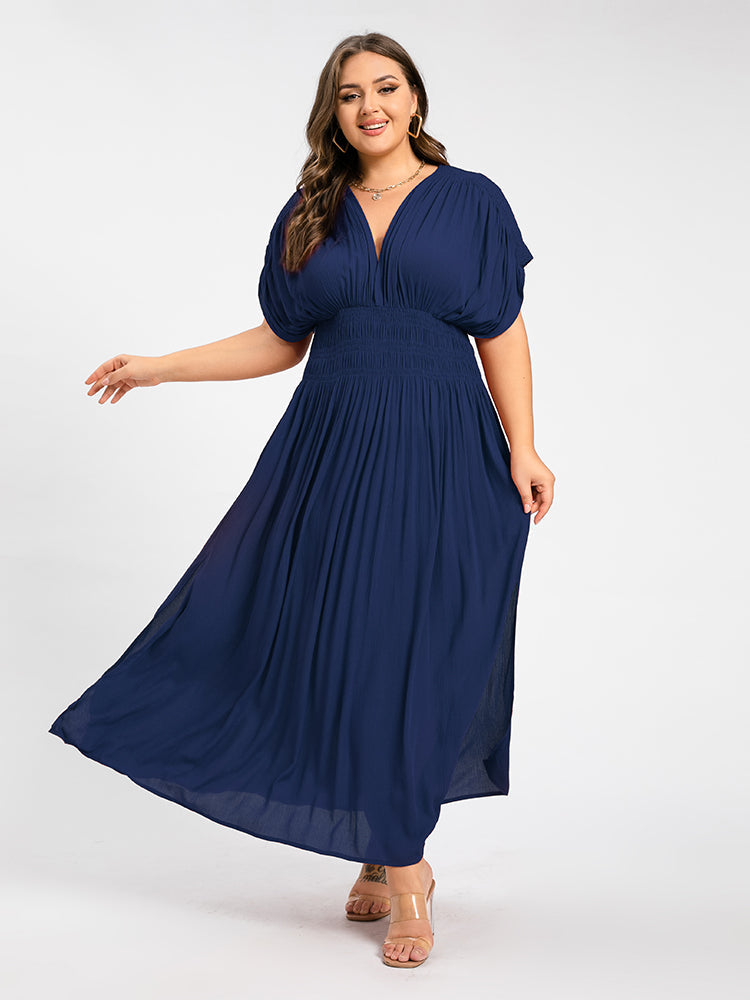 Seraphina V-Neck Curvy Maxi Dress