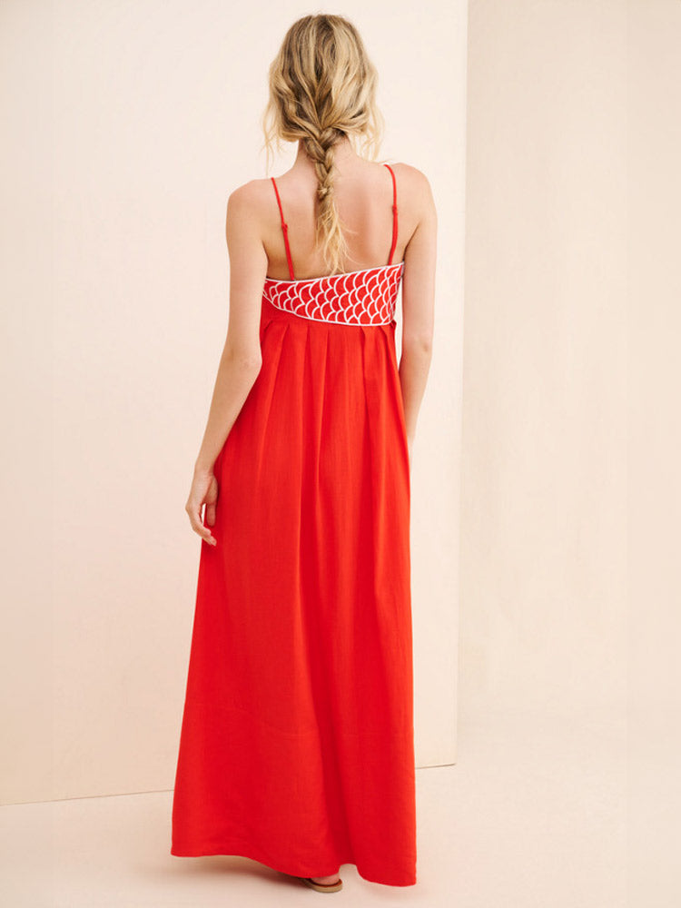 Marina Red Maxi Dress