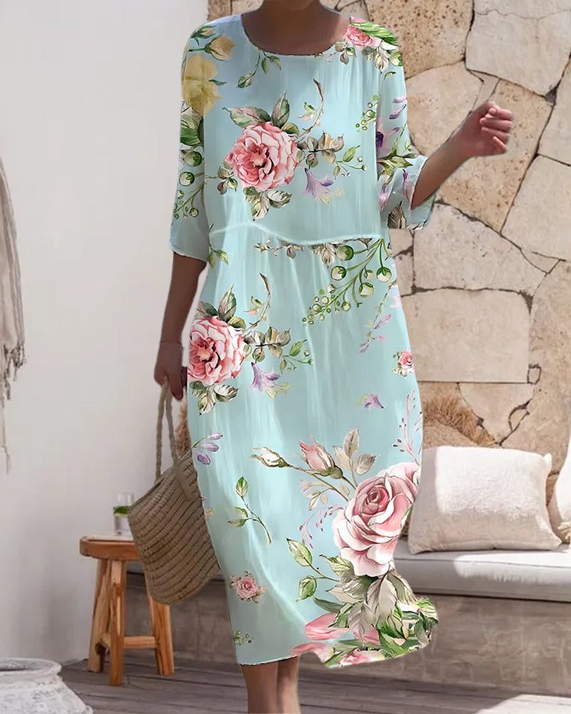 Amara Floral Midi Dress