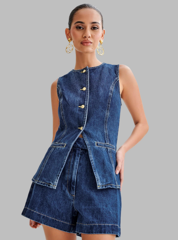 Avery Two-Piece Denim Set