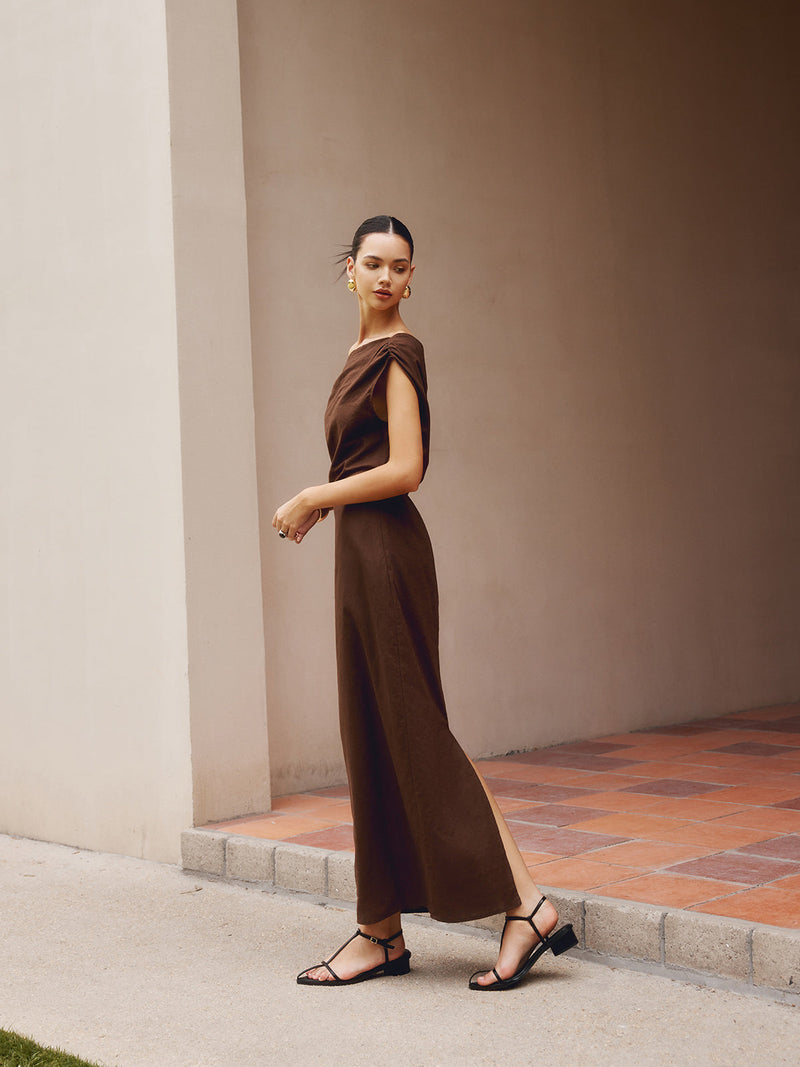 Sofia Asymmetrical Maxi Dress