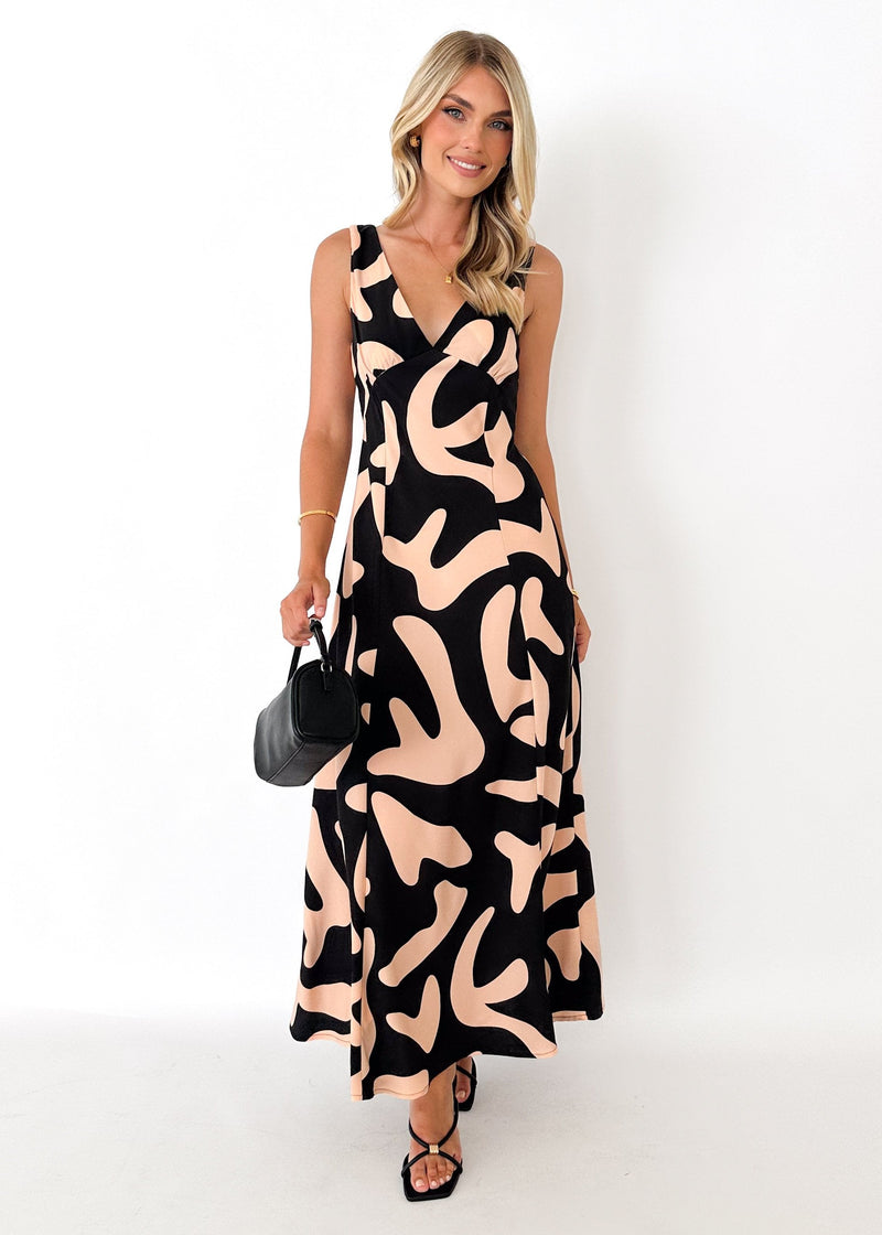 Sleeveless Patterned Maxi Dress