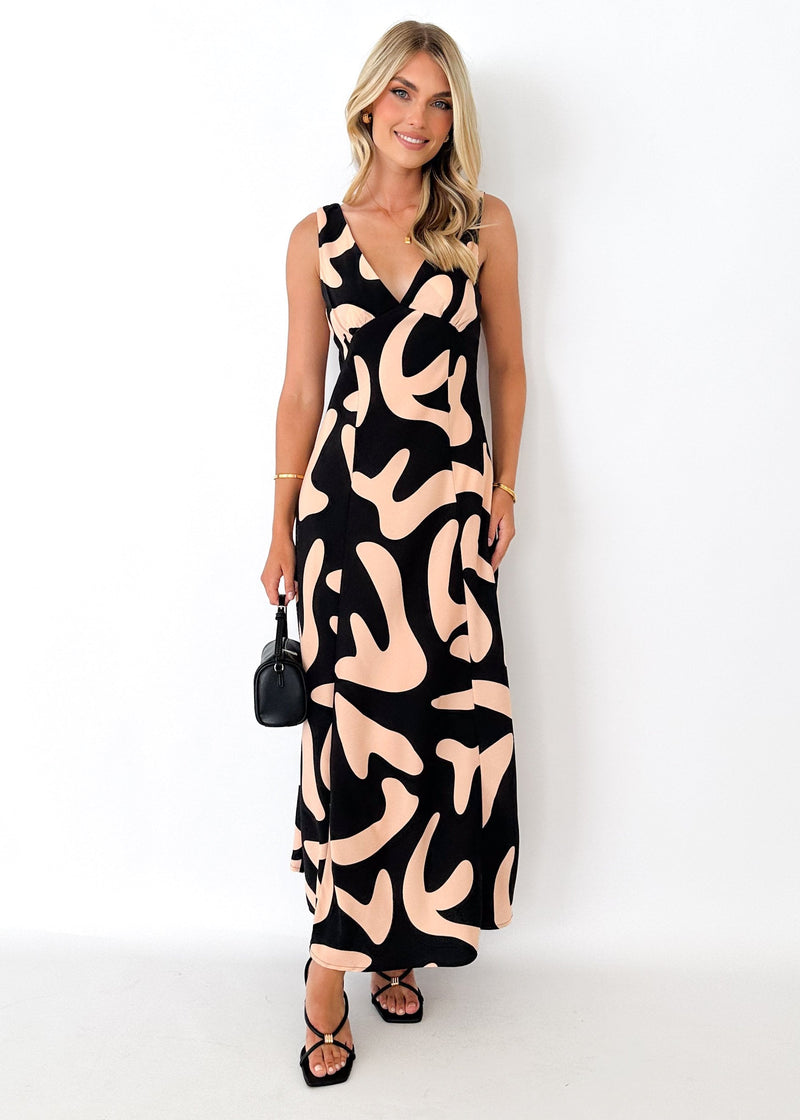 Sleeveless Patterned Maxi Dress