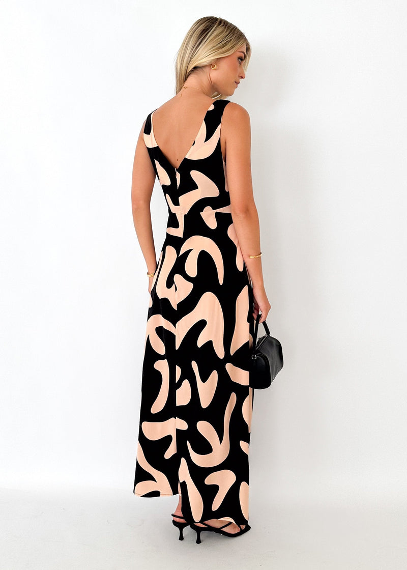 Sleeveless Patterned Maxi Dress