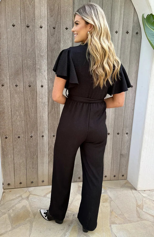 Chic Tie Waist Jumpsuit