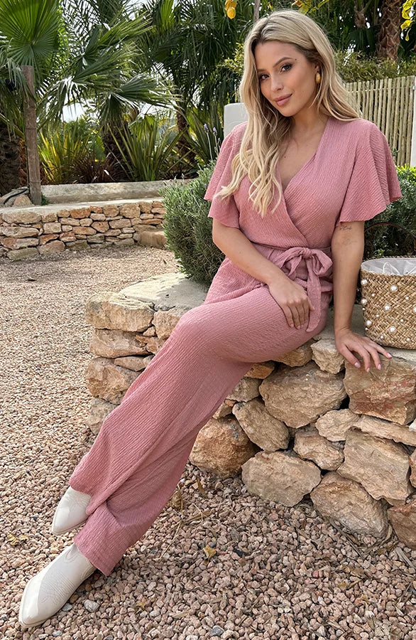 Chic Tie Waist Jumpsuit