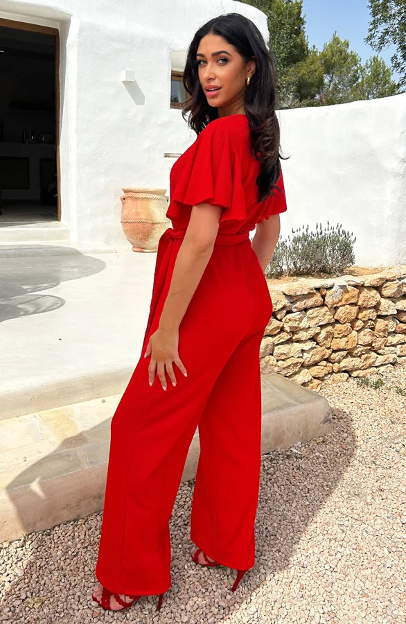 Chic Tie Waist Jumpsuit