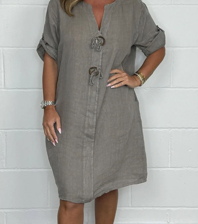 Sophie Button Tunic Dress