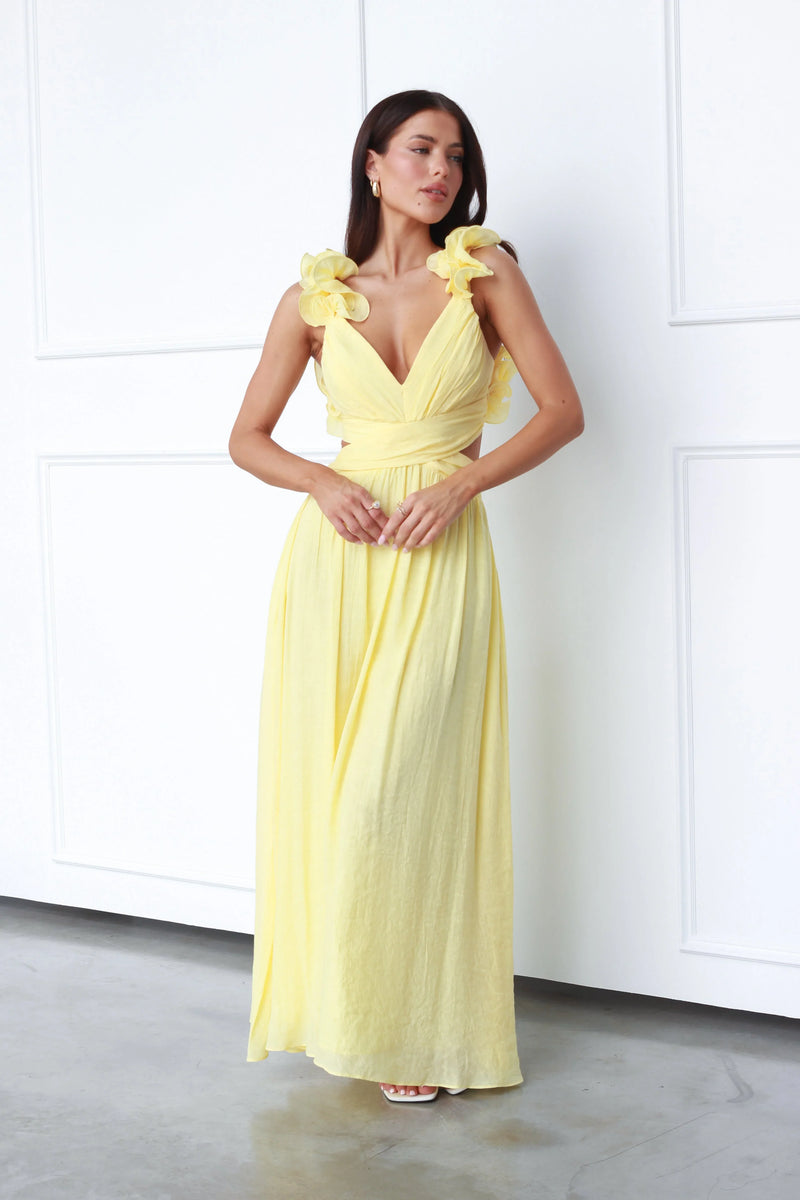 Elena V-Neck Maxi Dres