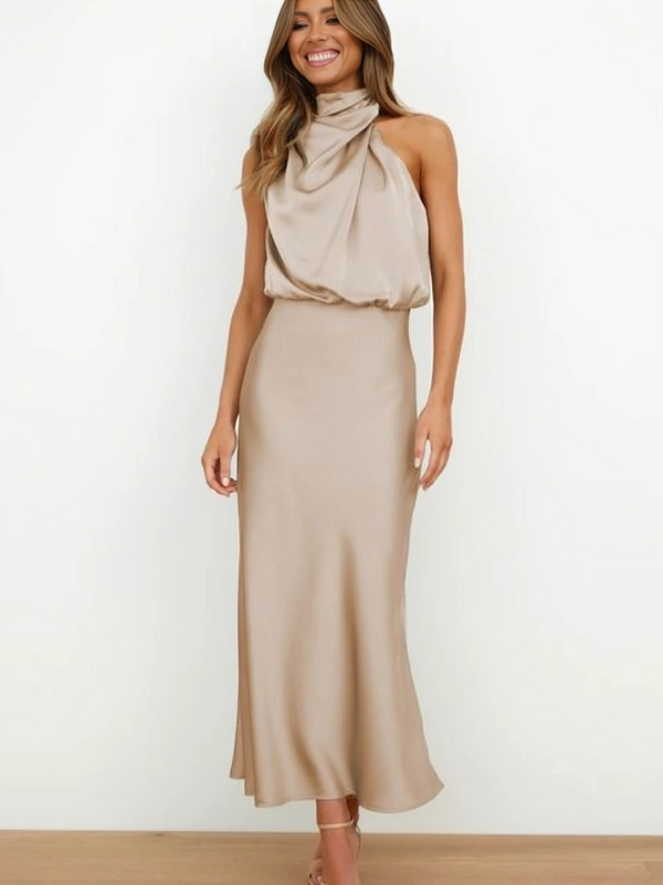 Halterneck Glamarous Long Dress