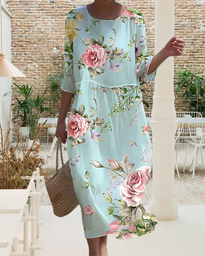 Amara Floral Midi Dress