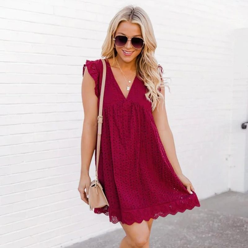 Summer Breeze V-Neck Mini Dress