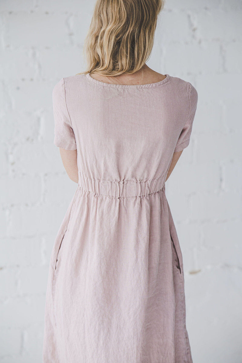 Summer Linen Dress with Pockets