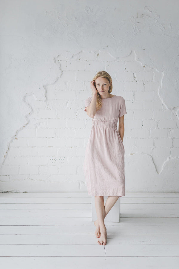 Summer Linen Dress with Pockets