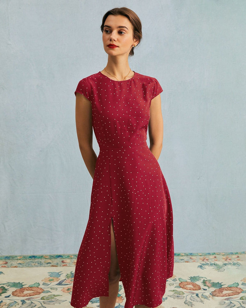 Amelia Polka Dot Midi Dress